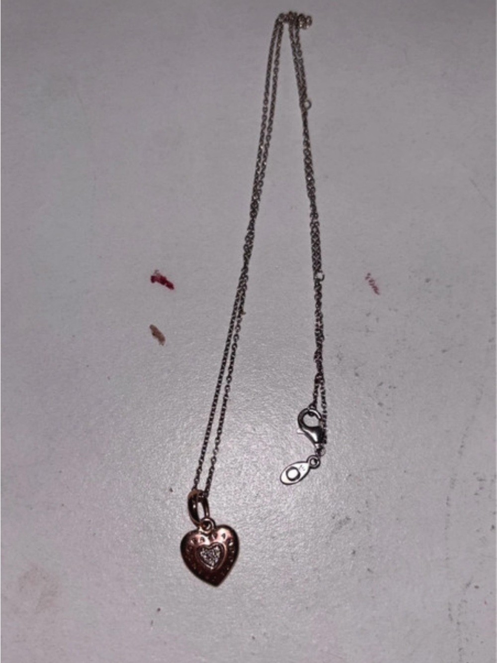 Pandora Rose-Tone Heart Pendant Necklace